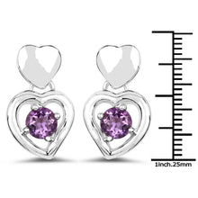 Load image into Gallery viewer, 1.46 Carat Genuine Amethyst .925 Sterling Silver Earrings