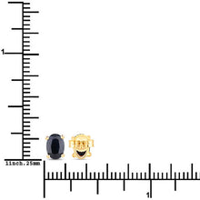 Load image into Gallery viewer, 0.96 Carat Genuine Blue Sapphire 10K Yellow Gold Earrings