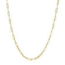 Load image into Gallery viewer, 14K Yellow Gold Wide Paperclip Chain (3.3mm)