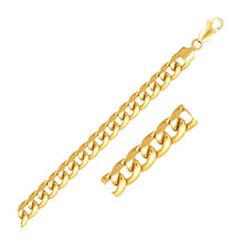 Load image into Gallery viewer, 7.8mm 14k Yellow Gold Miami Cuban Semi Solid Bracelet