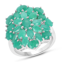 Load image into Gallery viewer, 5.88 Carat Genuine Emerald .925 Sterling Silver Ring