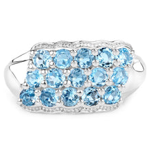 Load image into Gallery viewer, 1.50 Carat Genuine Swiss Blue Topaz .925 Sterling Silver Ring