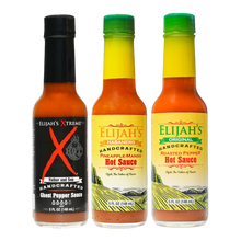 Load image into Gallery viewer, Mild & Hot Trio Hot Sauce Set