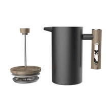 Load image into Gallery viewer, French Press with Timer - Stainless Steel - Black