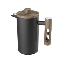 Load image into Gallery viewer, French Press with Timer - Stainless Steel - Black