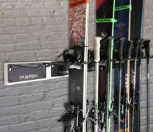 Load image into Gallery viewer, Garage Wall Rack Organizer for Yard Tools, Gear & Equipment, Skis or Snowboard by Bindings