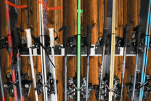 Load image into Gallery viewer, Garage Wall Rack Organizer for Yard Tools, Gear & Equipment, Skis or Snowboard by Bindings