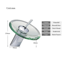 Load image into Gallery viewer, DecorBites™ Glass Waterfall Basin Sink Faucet