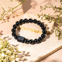 Load image into Gallery viewer, Habit Breaker - Black Obsidian & Tourmaline Bracelet