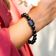 Load image into Gallery viewer, Habit Breaker - Black Obsidian & Tourmaline Bracelet
