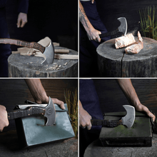 Load image into Gallery viewer, Hand forged tomahawk "Nanook"
