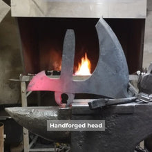 Load image into Gallery viewer, Handcrafted Leviathan axe with glow in the dark runes