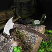 Load image into Gallery viewer, Handcrafted tomahawk "Takoda" with tribal engraving