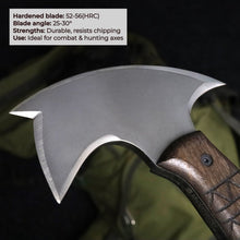 Load image into Gallery viewer, Handcrafted tomahawk "Takoda" with tribal engraving