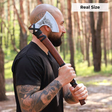 Load image into Gallery viewer, Handmade Norse axe ''Njord" with gently leather wrap