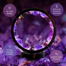 Load image into Gallery viewer, I Am At Peace - Spiritual Protection Amethyst Lamp