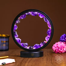 Load image into Gallery viewer, I Am At Peace - Spiritual Protection Amethyst Lamp