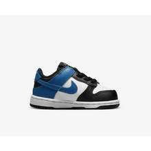 Load image into Gallery viewer, Nike Dunk Low Black White Blue (TD)