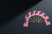 Load image into Gallery viewer, American Flag Toothpicks Double Sided 4 Color Print Bags of 100 Qty