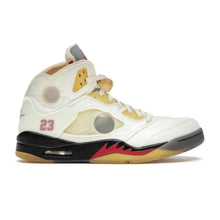 Load image into Gallery viewer, Off White x Air Jordan Retro 5 (Sail)