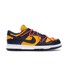 Load image into Gallery viewer, Nike x Off-White Dunk Low "University Gold Midnight Navy"