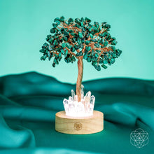 Load image into Gallery viewer, Malachite Anxiety Tree Lamp