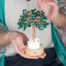 Load image into Gallery viewer, Malachite Anxiety Tree Lamp
