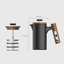 Load image into Gallery viewer, Ceramic French Press with Timer - Matte Black