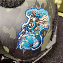 Load image into Gallery viewer, STICKER - Ocean Warrior: The Tactical Mermaid - 3"