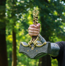 Load image into Gallery viewer, Mjolnir hammer steel version 26.45lb Glow-in-the-Dark Runes