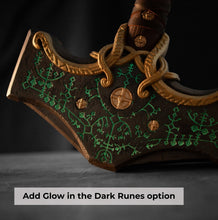 Load image into Gallery viewer, Mjolnir hammer steel version 26.45lb Glow-in-the-Dark Runes