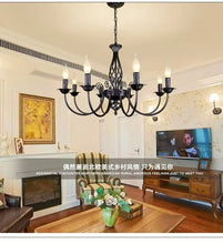 Load image into Gallery viewer, DecorBites™ Modern Black Iron Chandelier for Living Room