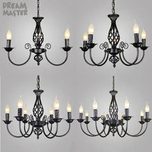 Load image into Gallery viewer, DecorBites™ Modern Black Iron Chandelier for Living Room
