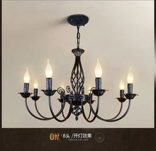 Load image into Gallery viewer, DecorBites™ Modern Black Iron Chandelier for Living Room