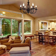 Load image into Gallery viewer, DecorBites™ Modern Black Iron Chandelier for Living Room