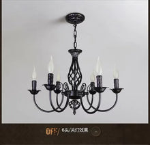 Load image into Gallery viewer, DecorBites™ Modern Black Iron Chandelier for Living Room