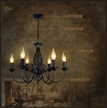 Load image into Gallery viewer, DecorBites™ Modern Black Iron Chandelier for Living Room