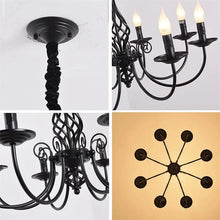 Load image into Gallery viewer, DecorBites™ Modern Black Iron Chandelier for Living Room
