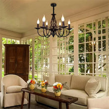 Load image into Gallery viewer, DecorBites™ Modern Black Iron Chandelier for Living Room