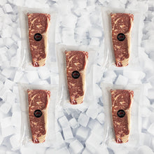 Load image into Gallery viewer, Natural Black Angus Prime NY Strip Steak, Grass Fed (Bulk Case)