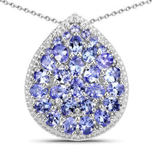 Load image into Gallery viewer, 4.16 Carat Genuine Tanzanite .925 Sterling Silver Pendant
