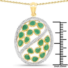 Load image into Gallery viewer, 2.24 Carat Genuine Emerald .925 Sterling Silver Pendant