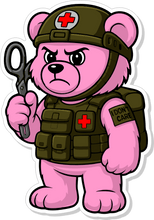 Load image into Gallery viewer, Dead Inside Bear - IDFC BEARS - 3.75" Sticker - Pink