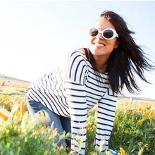 Load image into Gallery viewer, White Cat Eye Oval Clout Sunglass - Kurtis