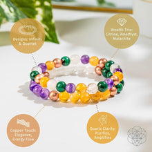 Load image into Gallery viewer, Powerhouse of Wealth Manifestation - Crystal Quartet Bracelet Set