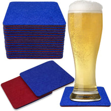 Load image into Gallery viewer, Premium Felt Coasters for Drink, by AA Wonders (Wine Red/Royal Blue)