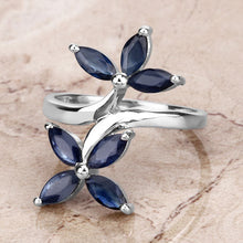 Load image into Gallery viewer, 1.75 Carat Genuine Blue Sapphire .925 Sterling Silver Ring