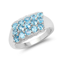 Load image into Gallery viewer, 1.50 Carat Genuine Swiss Blue Topaz .925 Sterling Silver Ring