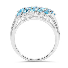 Load image into Gallery viewer, 1.50 Carat Genuine Swiss Blue Topaz .925 Sterling Silver Ring