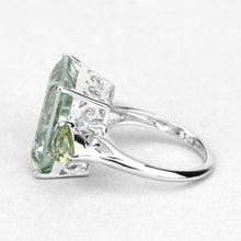 Load image into Gallery viewer, 11.90 Carat Genuine Green Amethyst and Peridot .925 Sterling Silver Ring
